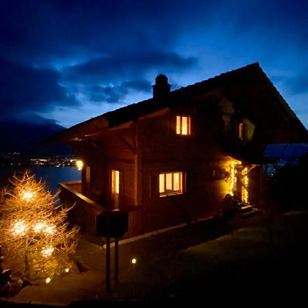Chalet Egglen "Typical Swiss House, Best Views, Private Jacuzzi" Sigriswil Esterno foto