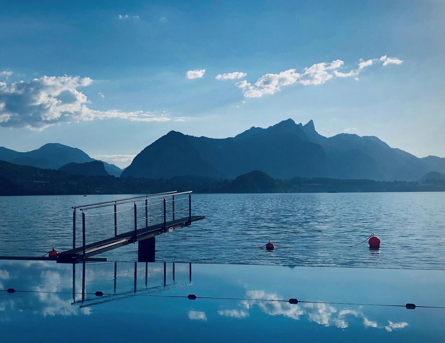 Chalet Egglen "Typical Swiss House, Best Views, Private Jacuzzi" Sigriswil Esterno foto